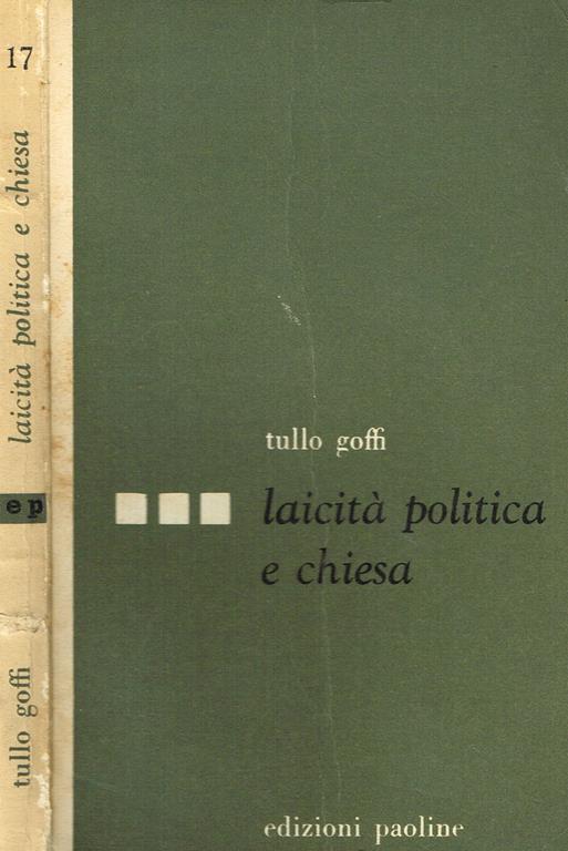 Laicità politica e chiesa - Tullo Goffi - copertina