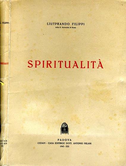 Spiritualità - Liutprando Filippi - copertina