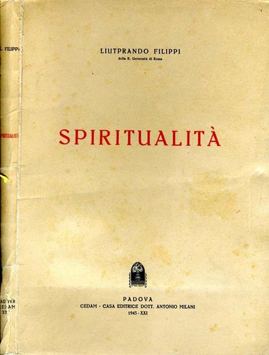 Spiritualità - Liutprando Filippi - copertina