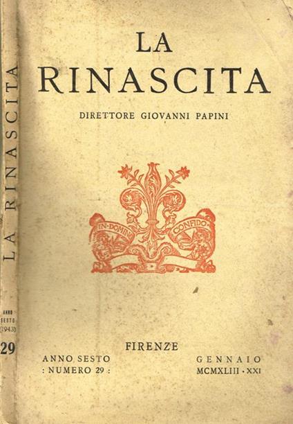 La Rinascita Anno Vi N.29 - Giovanni Papini - copertina