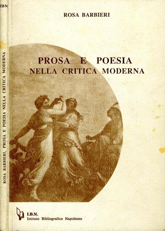 Prosa e Poesia Nella Critica Moderna - Rosa Barbieri - copertina
