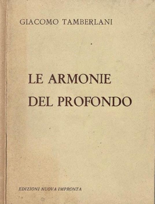 Le armonie del profondo - Giacomo Tamberlani - copertina