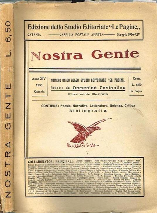 Nostra gente. Numero unico dello studio editoriale le pagine - Domenico Costantino - copertina