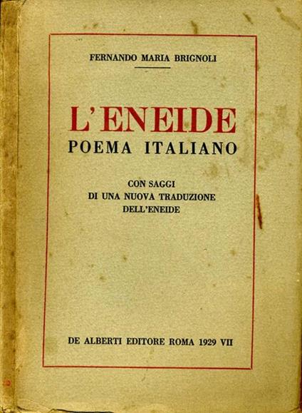 L' Eneide. Poema italiano - Fernando M. Brignoli - copertina