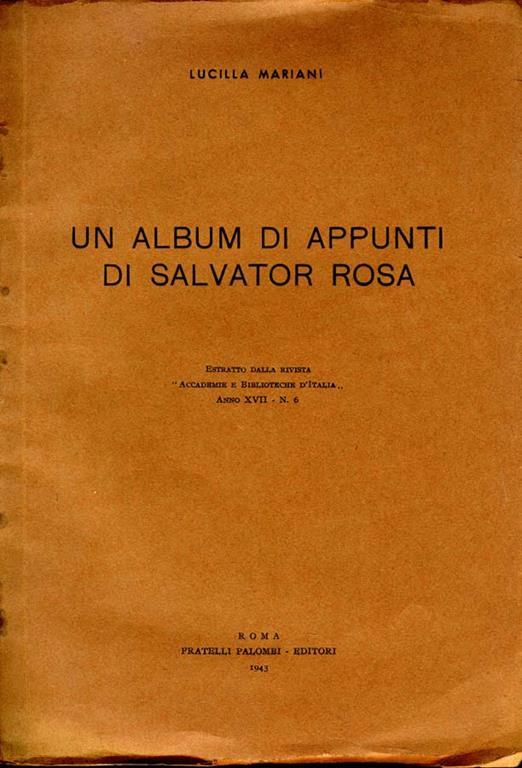 Un Album di Appunti di Salvator Rosa - Lucilla Mariani - copertina