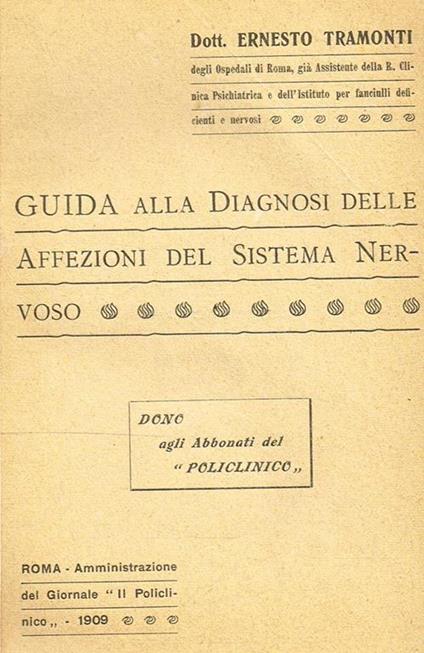 Guida alla diagnosi delle affezioni del sistema nervoso - Ernesto Tramonti - copertina