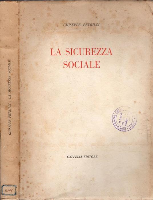 La sicurezza sociale - Giuseppe Petrilli - copertina