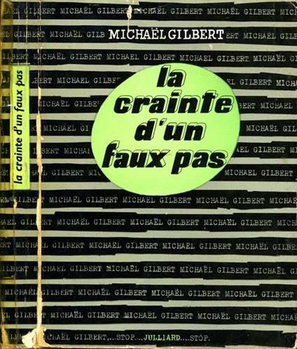 La Crainte d'Un Faux Pas. (fear to tread) - Michael Gilbert - copertina