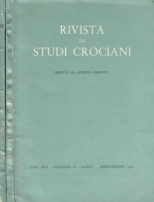 Rivista di Studi Crociani Anno XVII Fasc.II Iv - Alfredo Parente - copertina