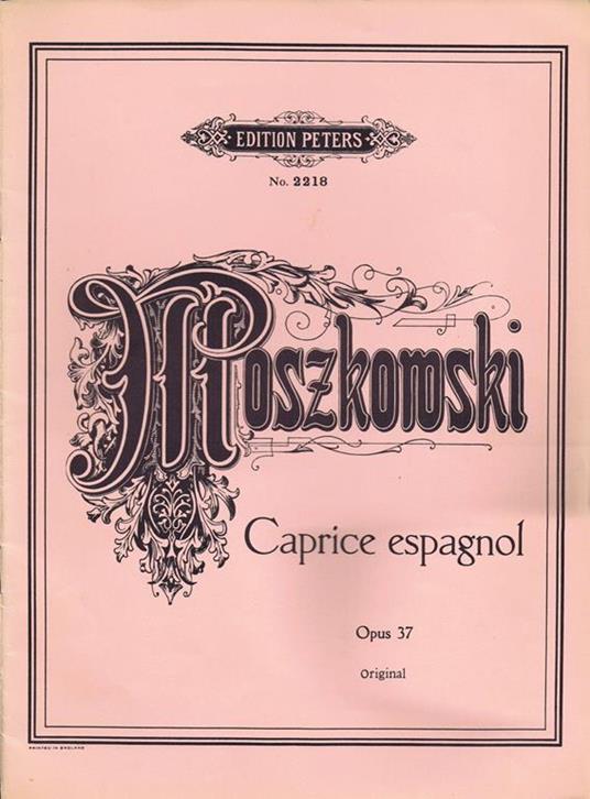 Caprice Espagnol pour Piano Op. 37 - Maurice Moszkonoski - copertina