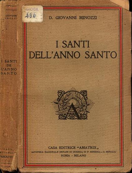 I Santi dell'Anno Santo - Giovanni Minozzi - copertina