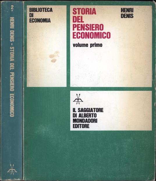 Storia del pensiero economico - Henri Denis - copertina