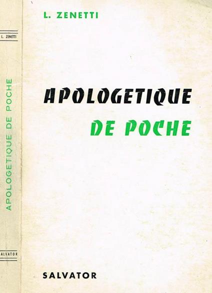 Apologetique de poche - Lothar Zenetti - copertina