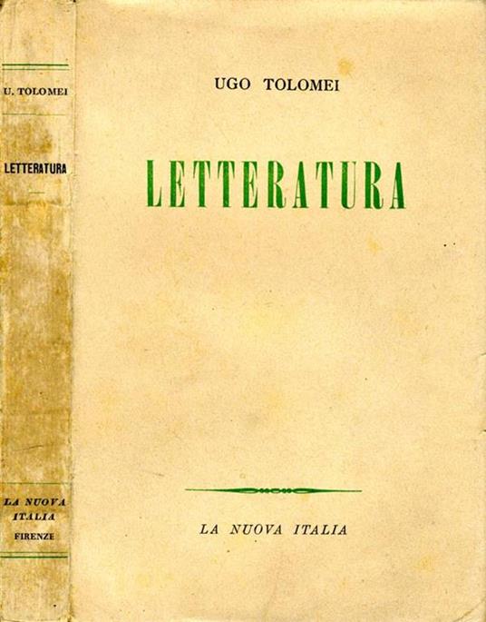 Letteratura - Ugo Tolomei - copertina