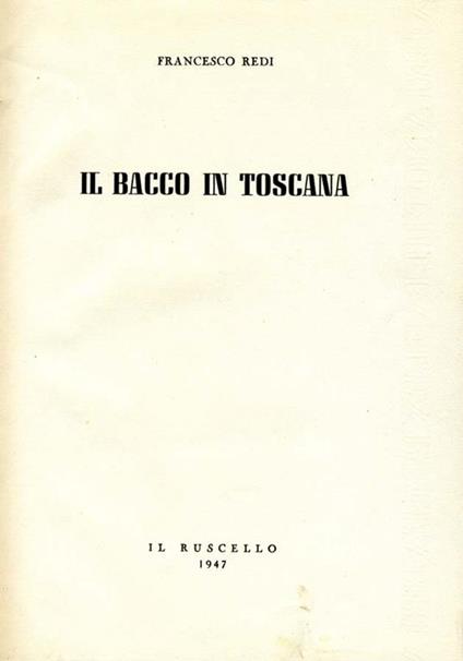 Il Bacco in Toscana - Francesco Redi - copertina