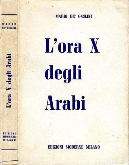 L' Ora X degli Arabi - Mario De Gaslini - copertina