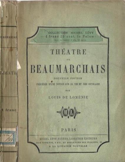 Theatre de Beaumarchais - Louise de Lomenie - copertina