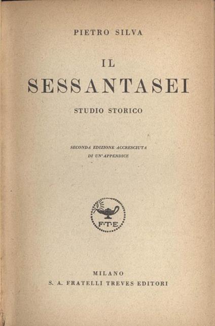 Il sessantasei. Studio storico - Pietro Silva - copertina