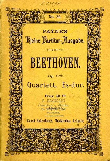 Op. 127. Quartett es-dur - Ludwig van Beethoven - copertina