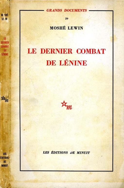 Le Dernier Combat De Lenine - Moshe Lewin - copertina