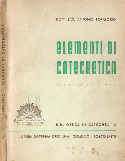 Elementi di Catechetica - A. Foralosso - copertina