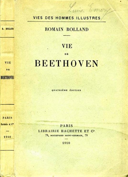 Vie De Beethoven - Romain Rolland - copertina