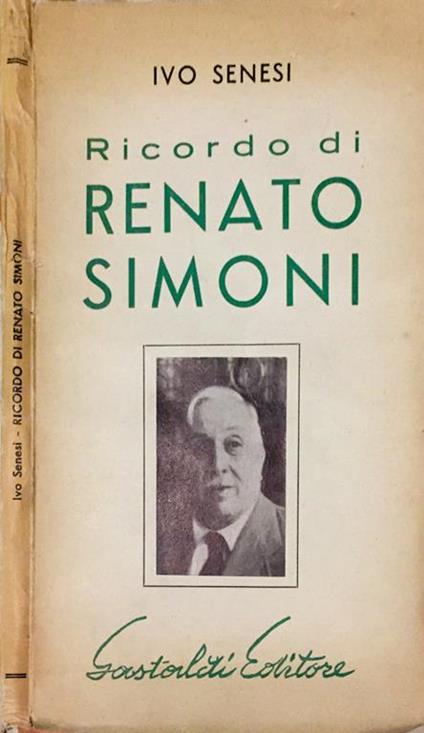 Ricordo di Renato Simoni - Ivo Senesi - copertina