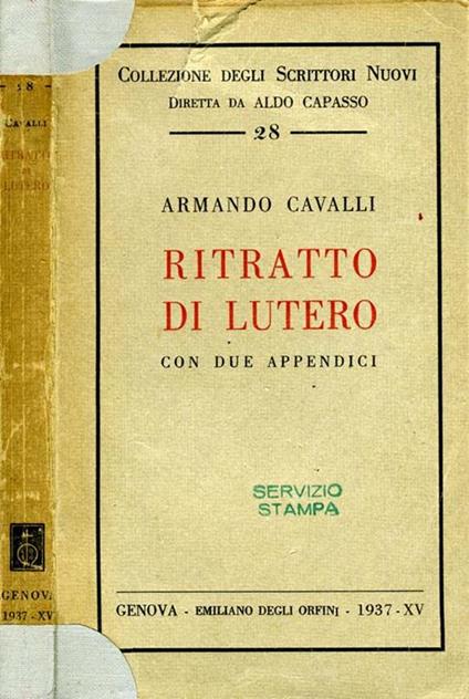 Ritratto di Lutero - Armando Cavalli - copertina