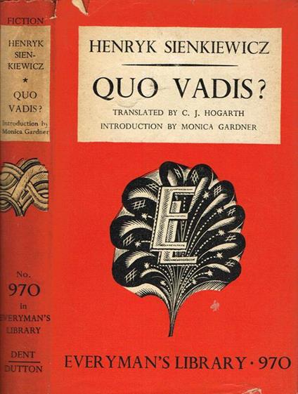 Quo vadis - Henryk Sienkiewicz - copertina