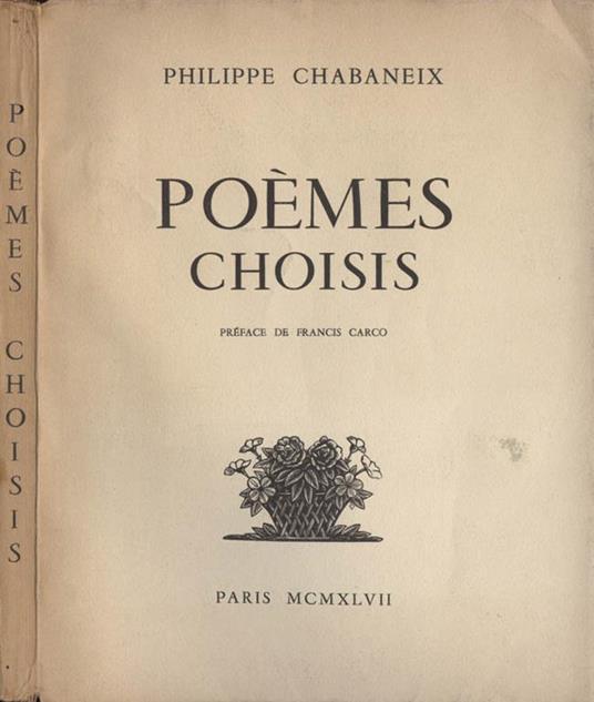 Poémes choisis - Chabanei - copertina