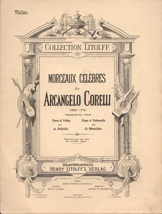 Morceaux célébres. 1653-1713 - Arcangelo Corelli - copertina