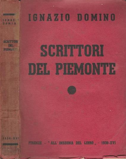 Scrittori del Piemonte - Ignazio Domino - copertina