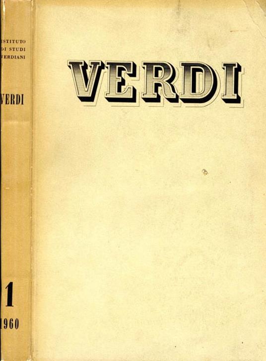 Verdi, vol 1 - copertina