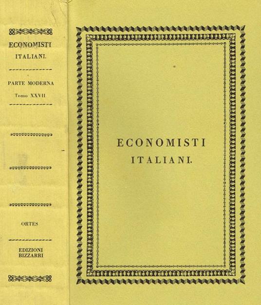 Economisti italiani. Scrittori classici italiani di economia politica parte moderna - copertina