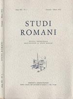 Studi Romani Anno XX-N. 1. Rivista trimestrale dell'Istituto di Studi Romani