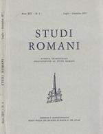 Studi Romani, Anno XXV- N. 3. Rivista trimestrale dell'Istituto di Studi Romani