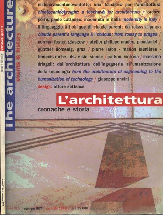 L' architettura-The architecture-Anno XLIV n. 507. Cronache e storia-Events & history - copertina