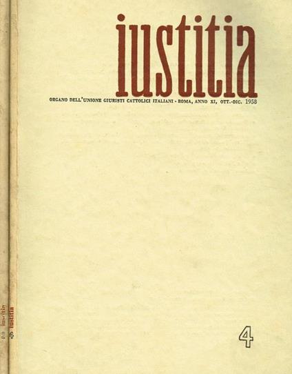 Iustitia Anno XI N.2 4 - copertina