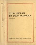 Studi micenei ed egeo. anatolici (fascicolo XIV)