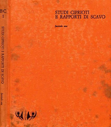 Studi ciprioti e rapporti di scavo - copertina