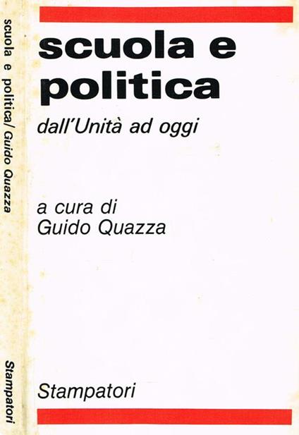 Scuola e politica. Dall'università ad oggi - copertina