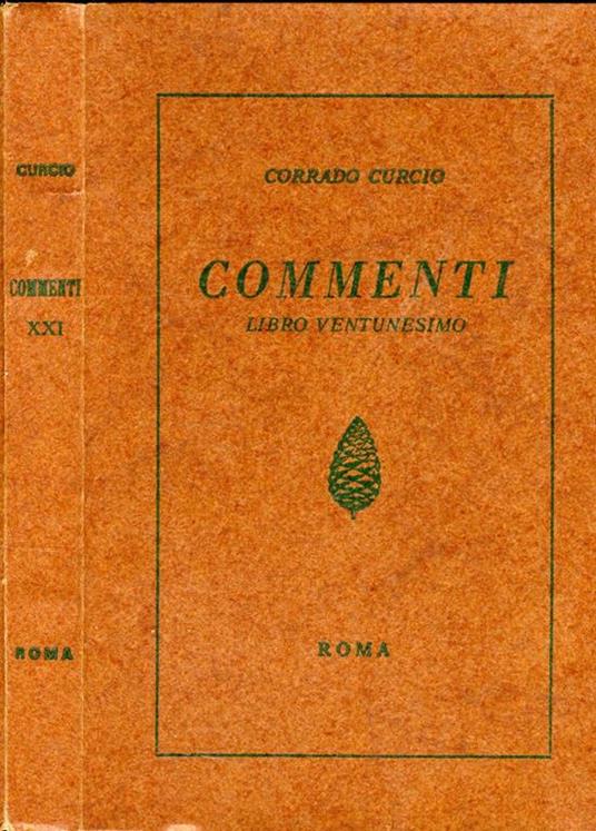 Commenti. Libro Ventunesimo - Corrado Curcio - copertina