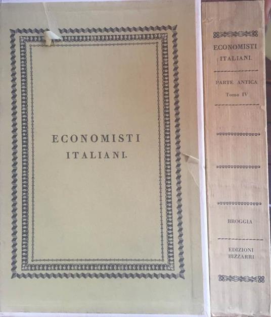 Scrittori classici italiani di Economia Politica-Broggia. Parte Antica-Tomo IV - copertina