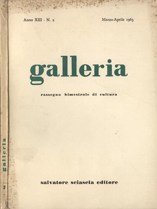 Galleria-Anno XIII n. 2. Rassegna bimestrale di cultura - copertina