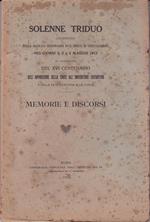 Solenne triduo celebrato nella Basilica sessoriana di S. Croce in Gerusalemme nei giorni 2,3,4 maggio 1913 in occasione del XVI centenario dell'apparizione della croce all'imperatore Costantino e della Pace concessa alla Chiesa. Memorie e discoris