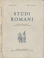 Studi Romani Anno XVII-N. 1. Rivista trimestrale dell'istituto di studi romani