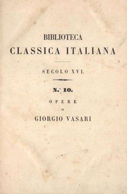 Opere di Giorgio Vasari - copertina