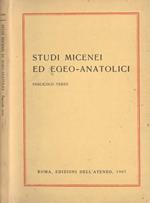 Studi micenei ed egeo. anatolici (fascicolo terzo)