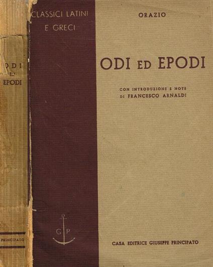 Odi Ed Epodi - Q. Flacco Orazio - copertina