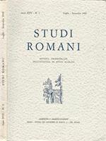 Studi Romani Anno XVII-N. 3. Rivista trimestrale dell'Istituto di Studi Romani